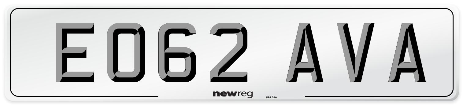 EO62 AVA Number Plate from New Reg